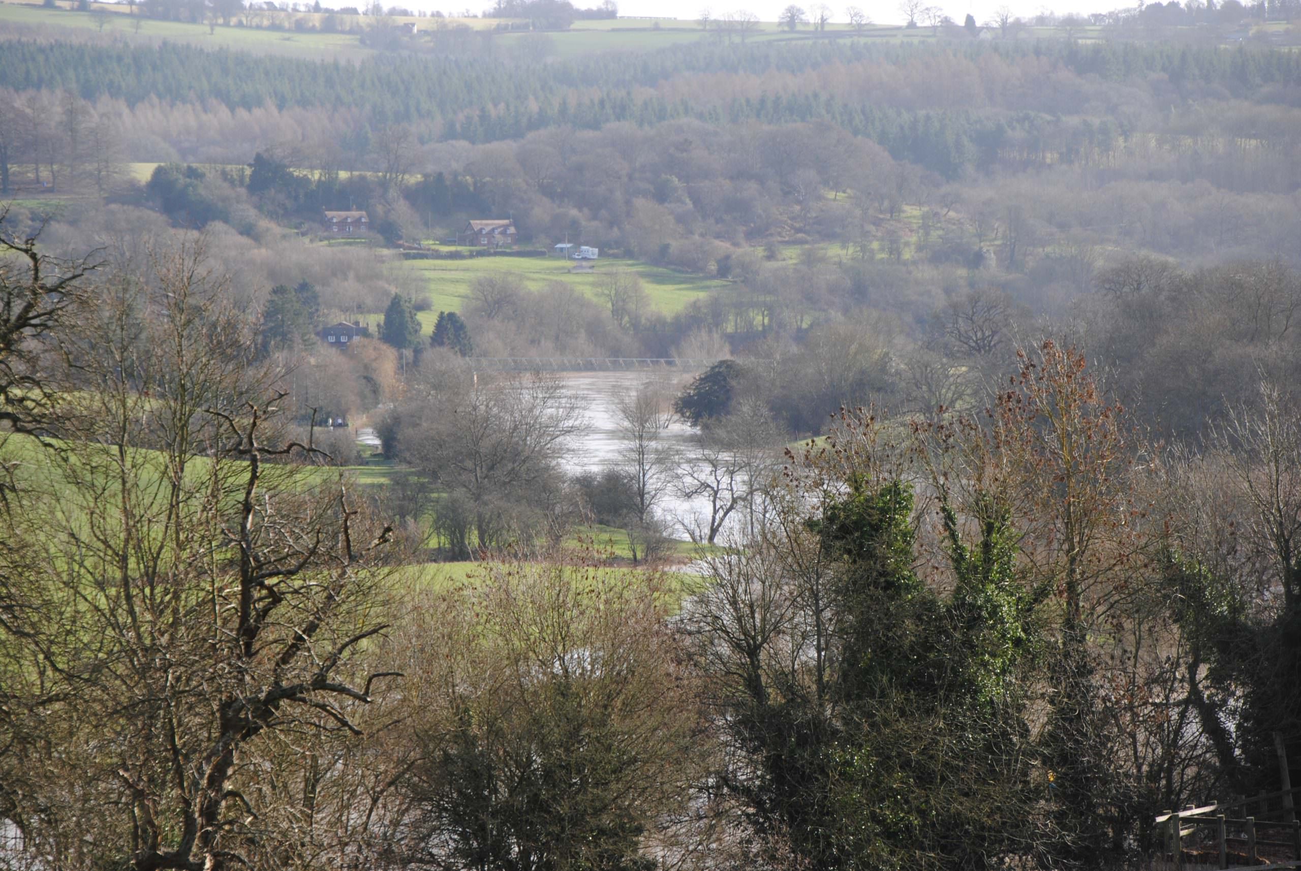 The river severn in flood