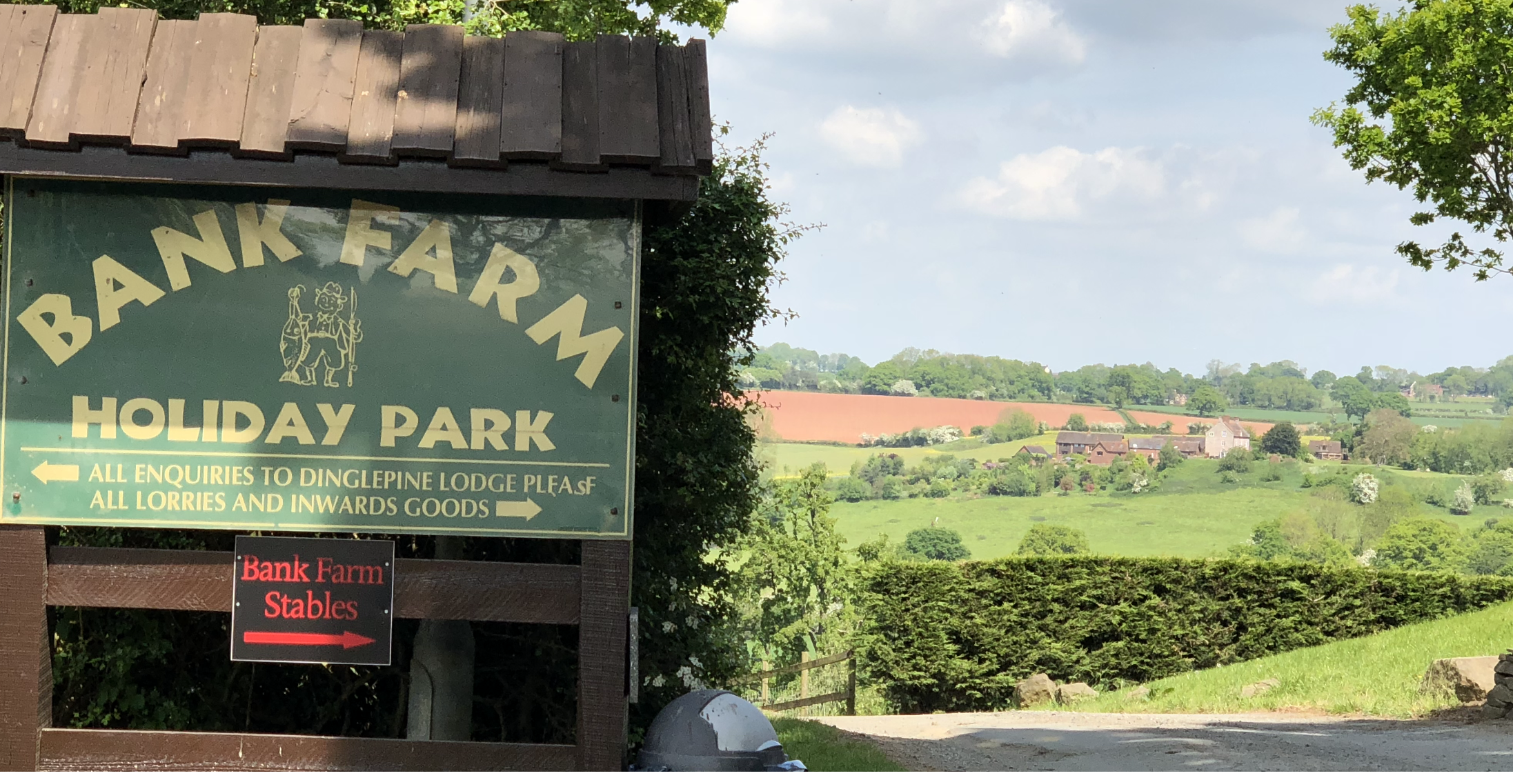 Bank Farm Holiday Park Sign.