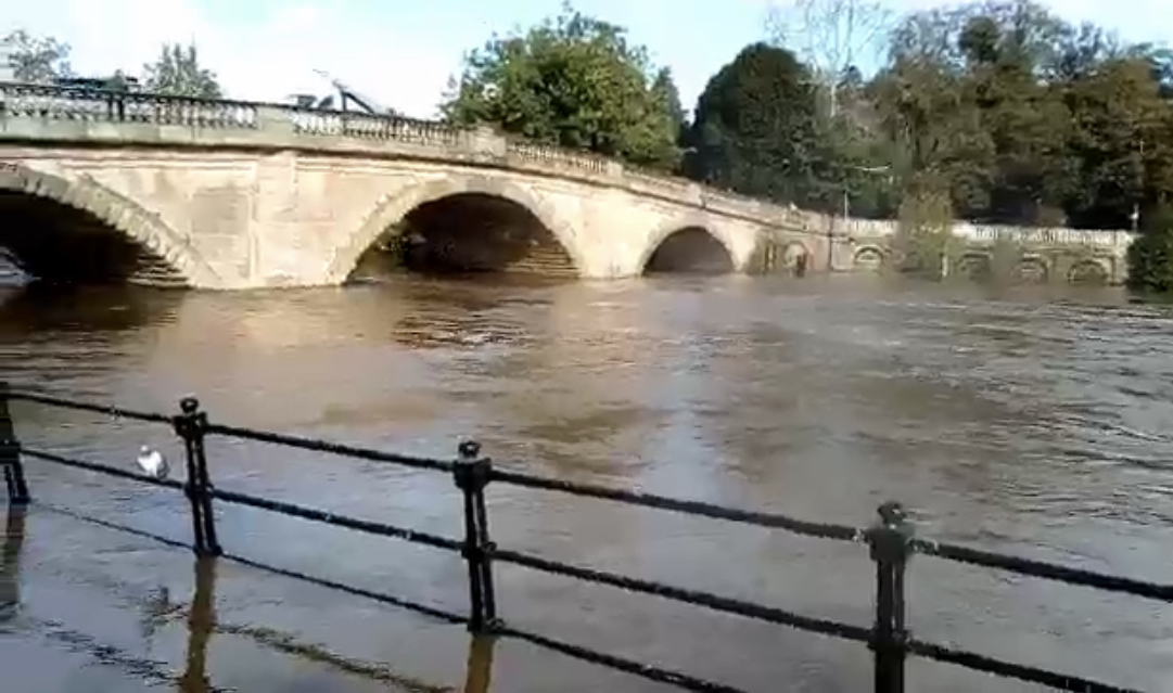 the bridge over the river seven at Bewdley, when the water is very high