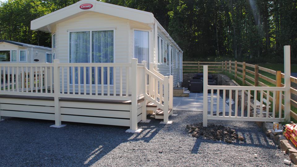 a bank farm static caravan