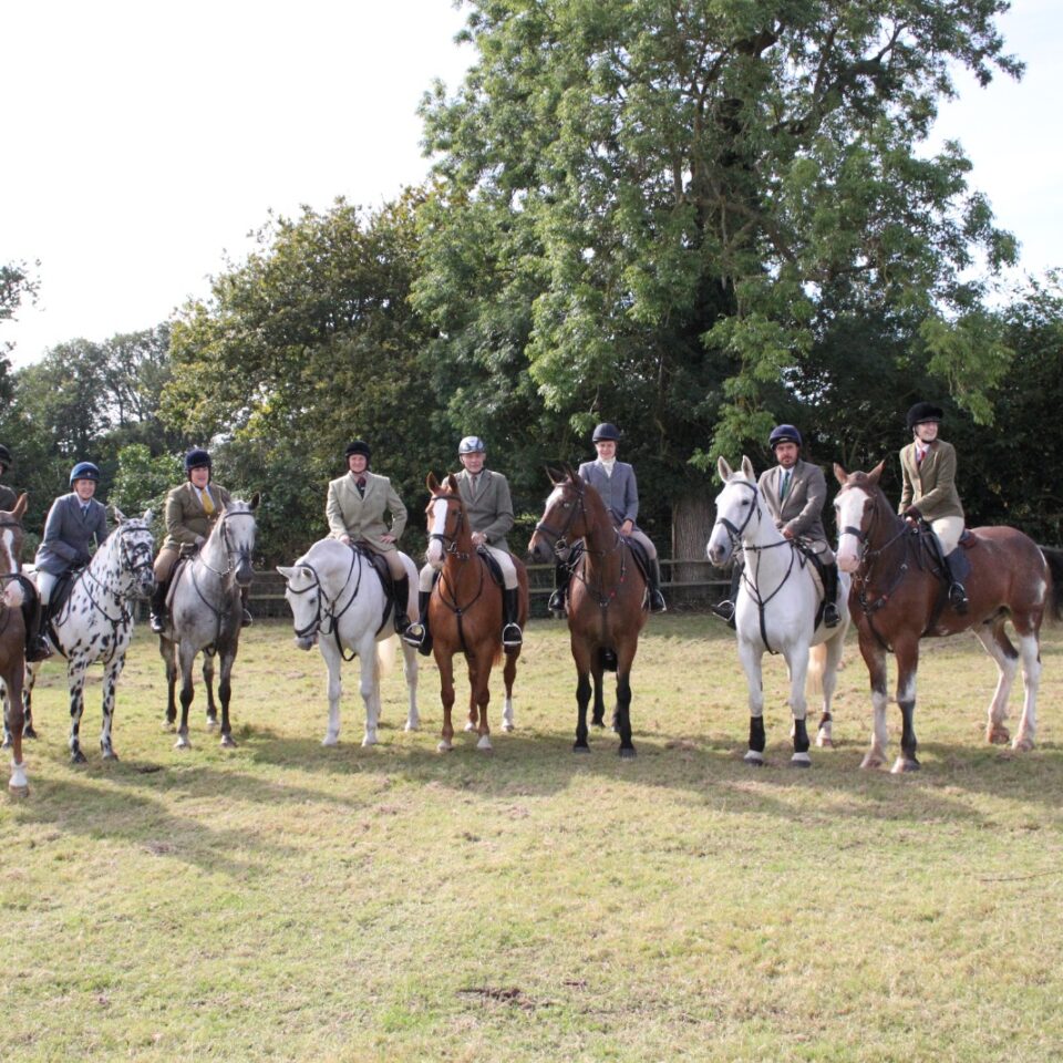 group of horse riders at Bank Farm equestrian Centre