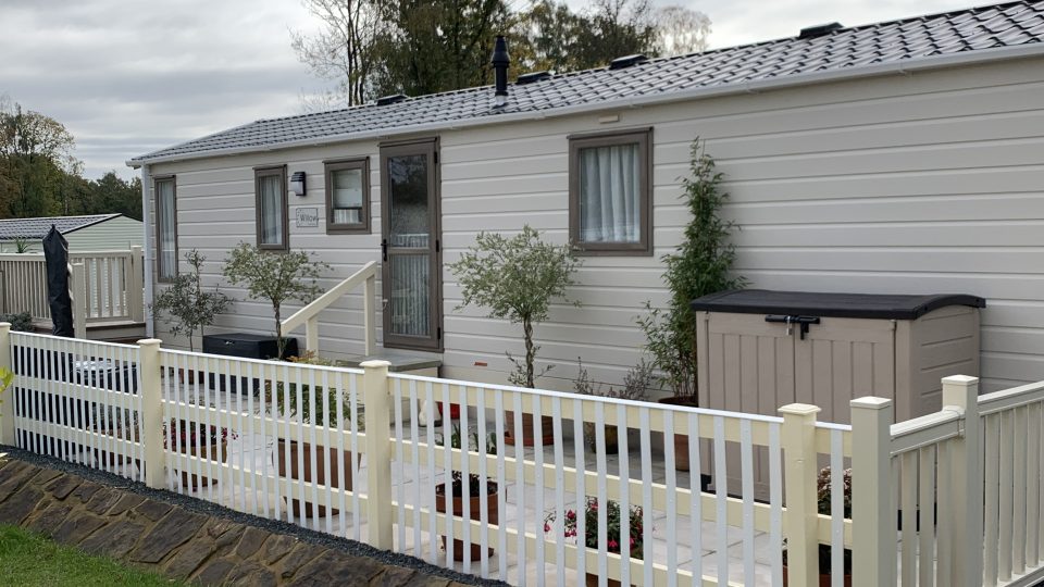 One of the static Caravans at Lodge Coppice Holiday Park