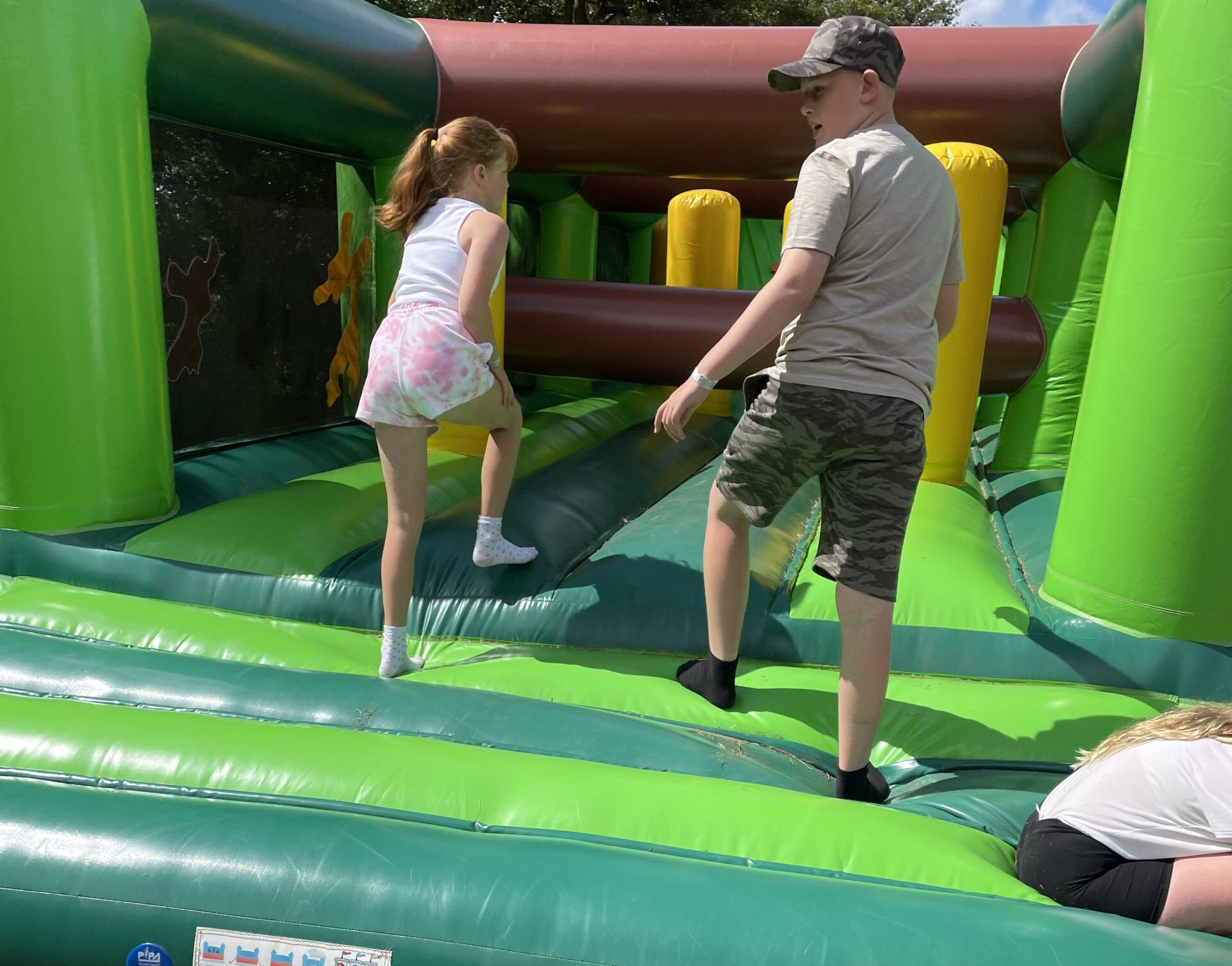 One of the Habberley Trail's bouncy castles