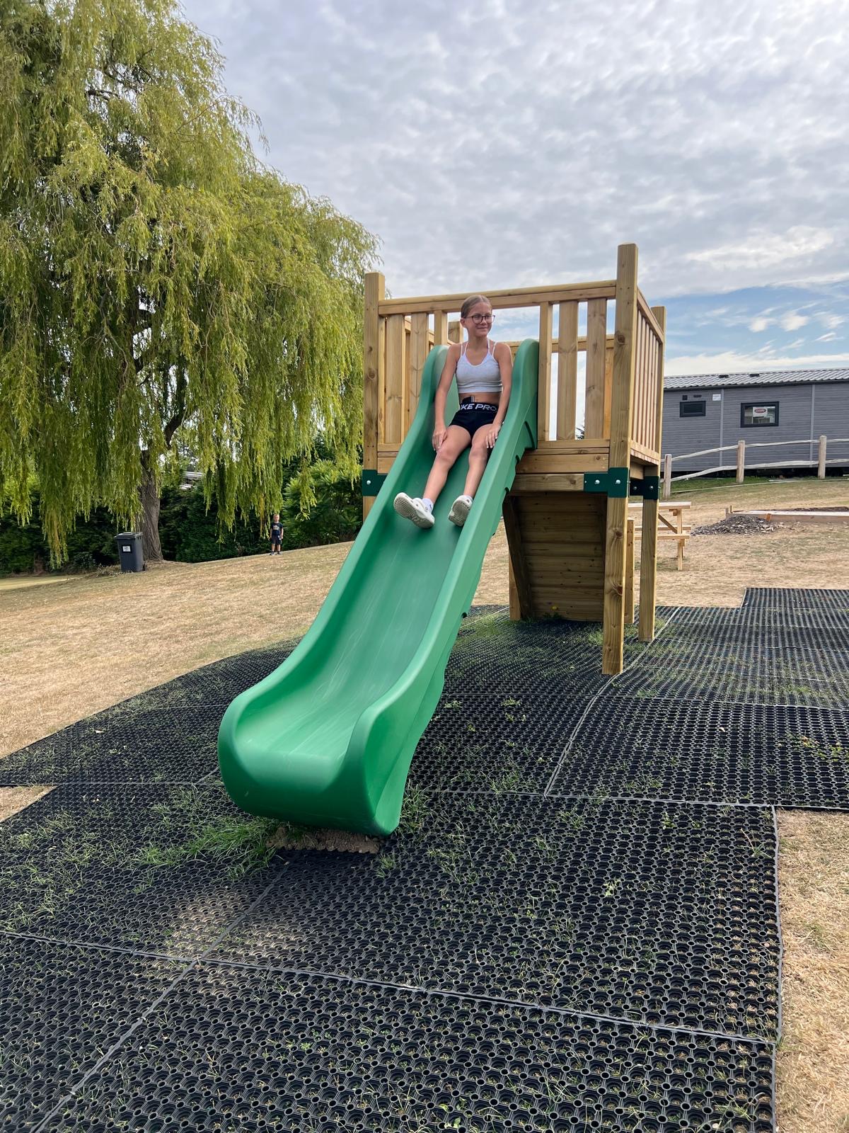 Children's play area slide