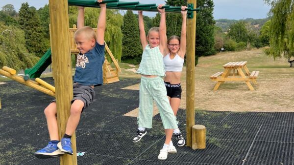 Children's play area climbing frame fun
