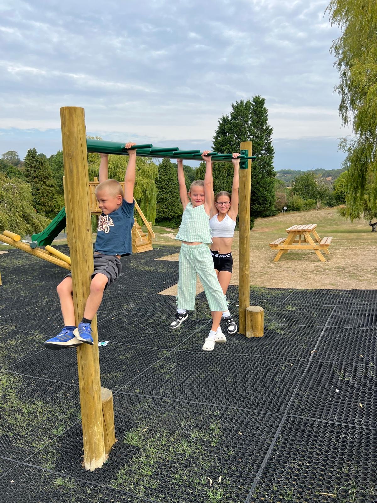 Children's play area climbing frame fun