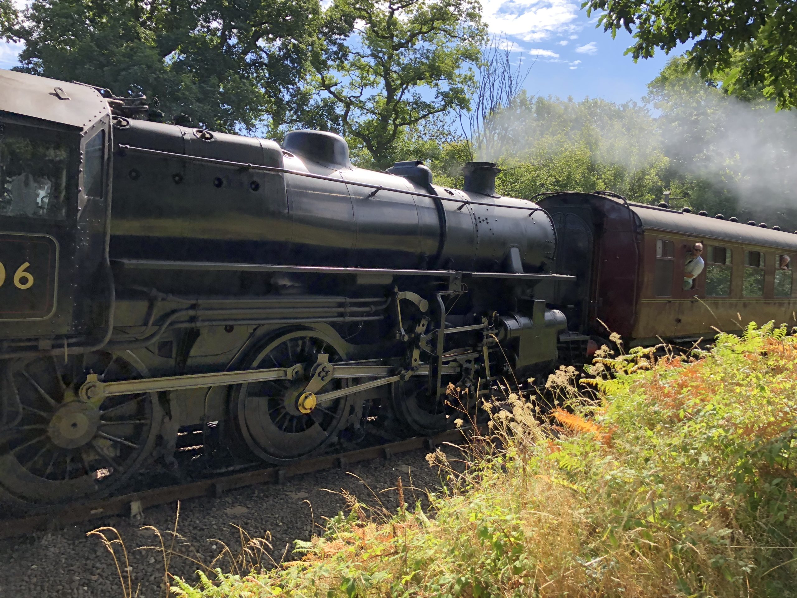 Amman lanes from the window on the steam train going past Bank Farm holiday Park
