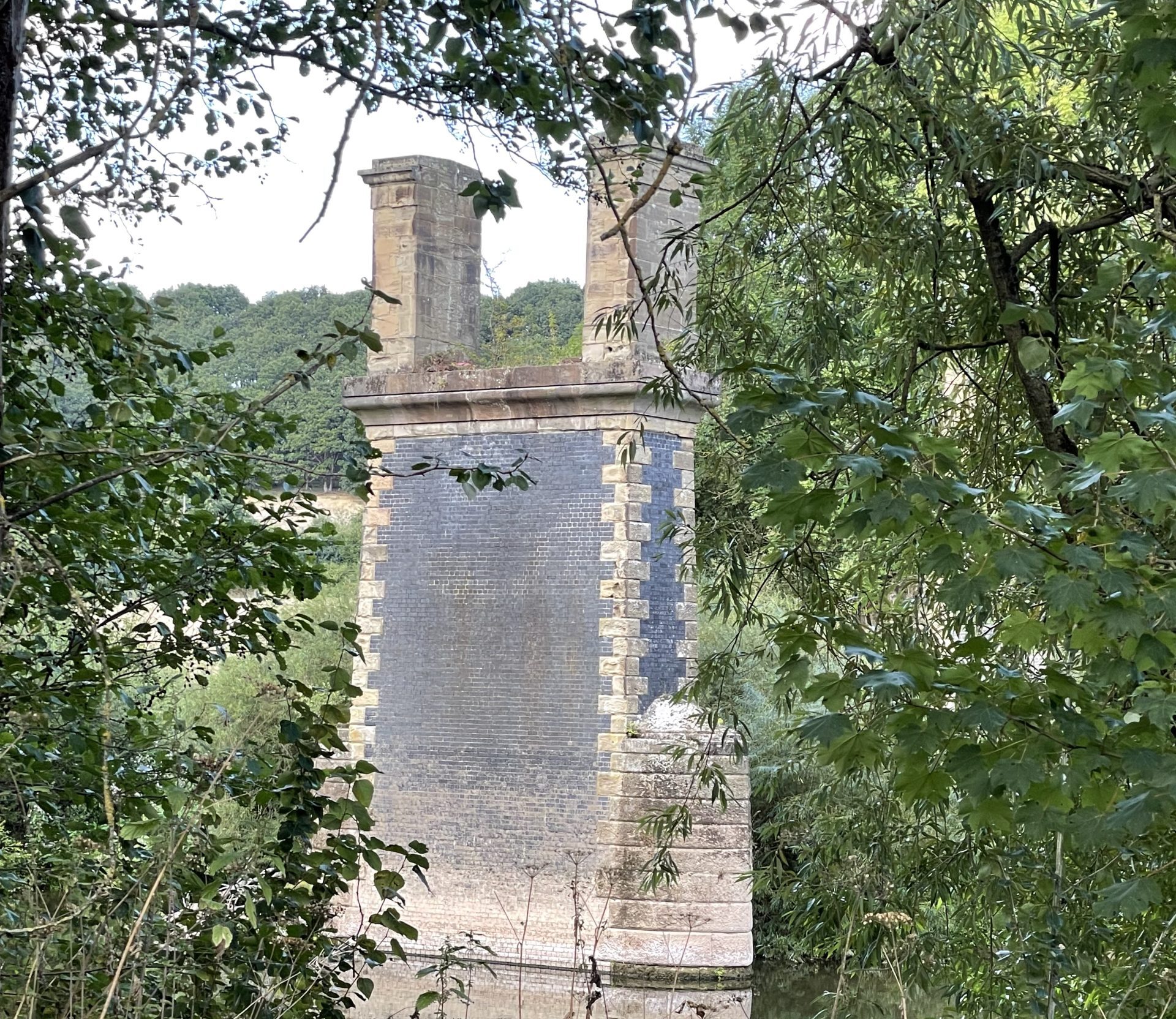 A pier of the old Railway line in the Severn river