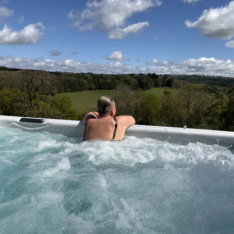 Looking at the Valley from the Spa Lodge at Bank Farm Holiday Park