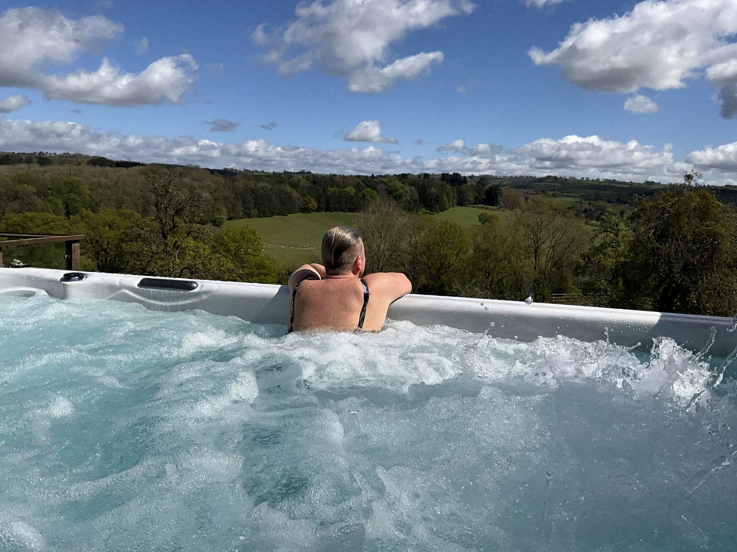 Looking at the Valley from the Spa Lodge at Bank Farm Holiday Park