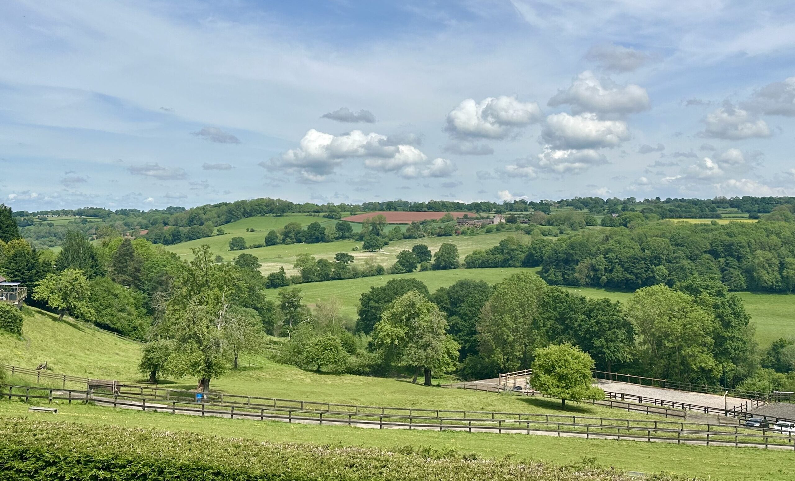 The view from Bank Farm Holiday Park -Worcestershire and Shropshire.