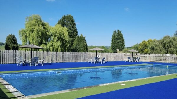 The swimming pool at bank farm holiday park