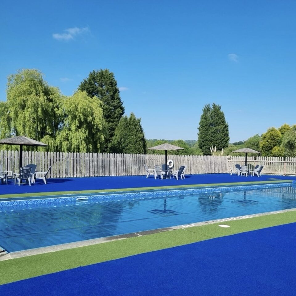 The swimming pool at bank farm holiday park