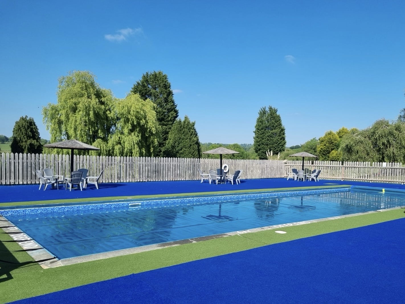 The swimming pool at bank farm holiday park