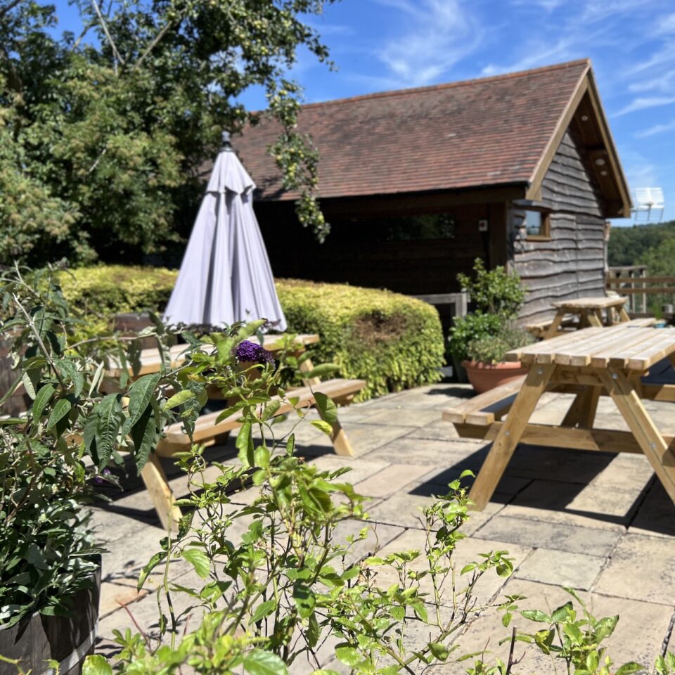 The garden overlooking the Spa Lodge at Bank Farm Joliday Park
