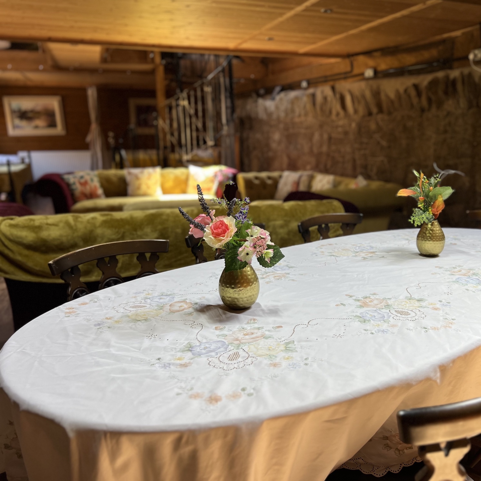 Bank Farm Holiday Park Glamping Lodge dining table