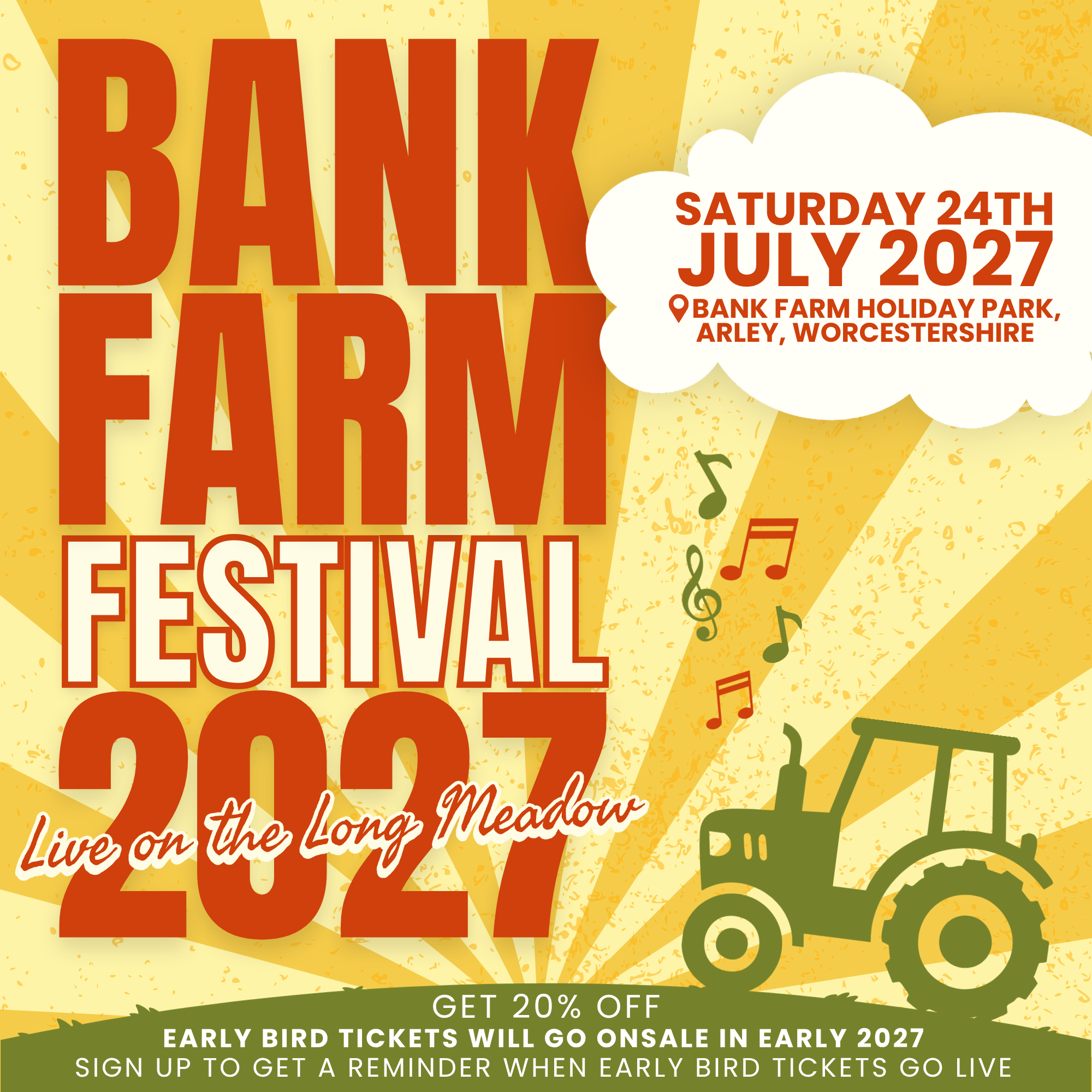 Bank Farm Fest 2027 - Early Bird Sign Up